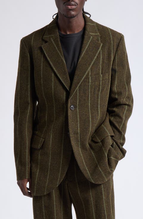 Stripe Wool Blend Sport Coat