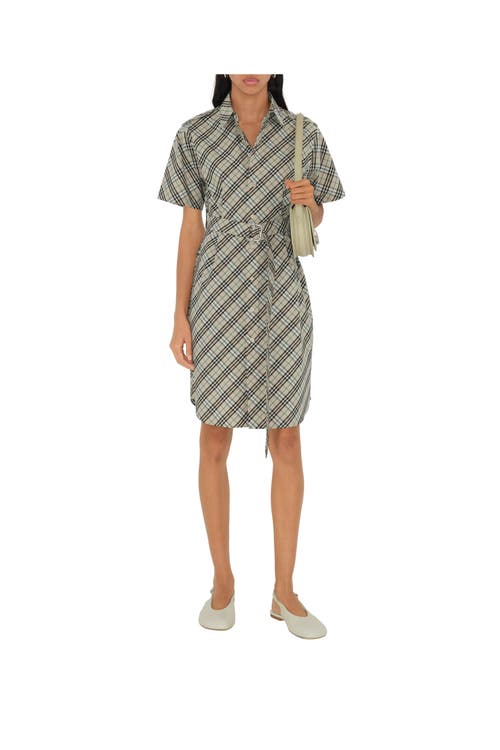 Burberry Woman Beige Dresses In Husk