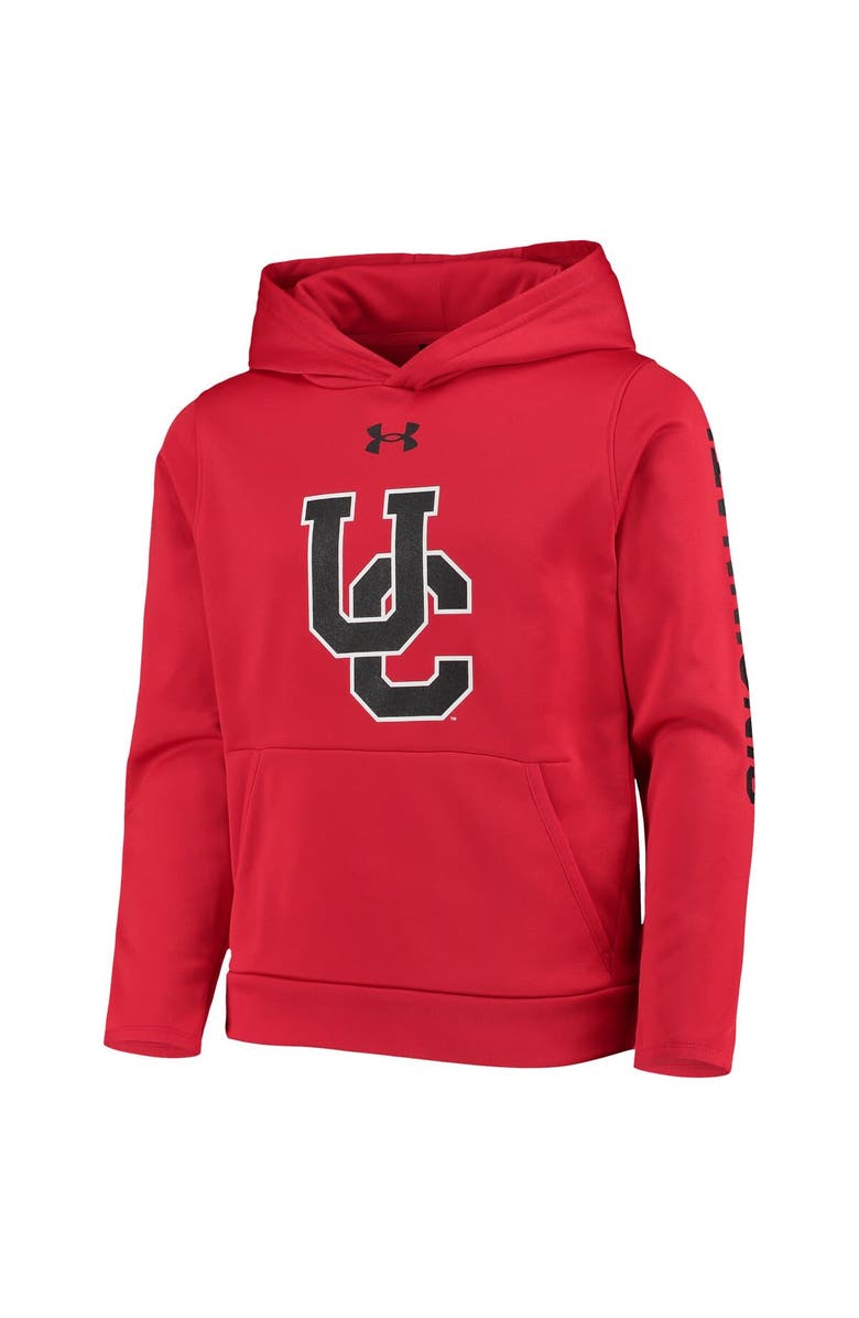 Under Armour Youth Under Armour Red Cincinnati Bearcats Fleece 2-Hit Pullover Hoodie, Alternate, color, Red