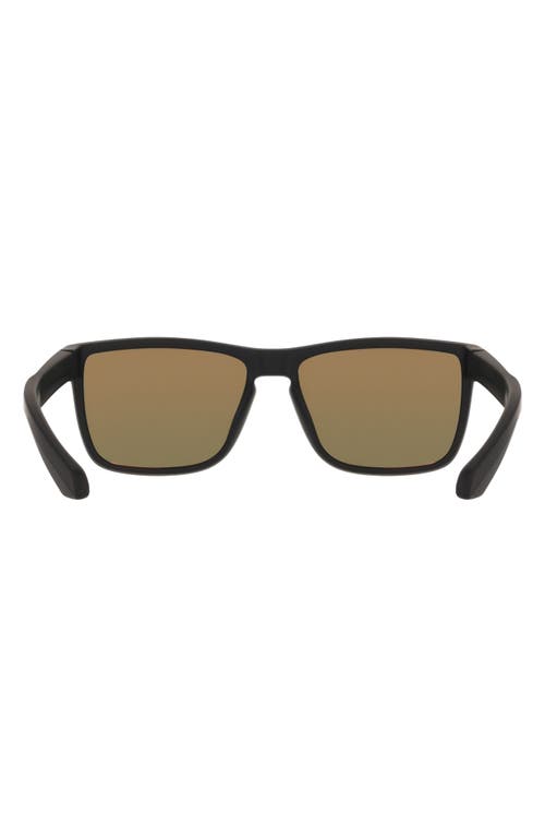 Dragon 58mm Rectangular Sunglasses In Matte Black/red Mirror