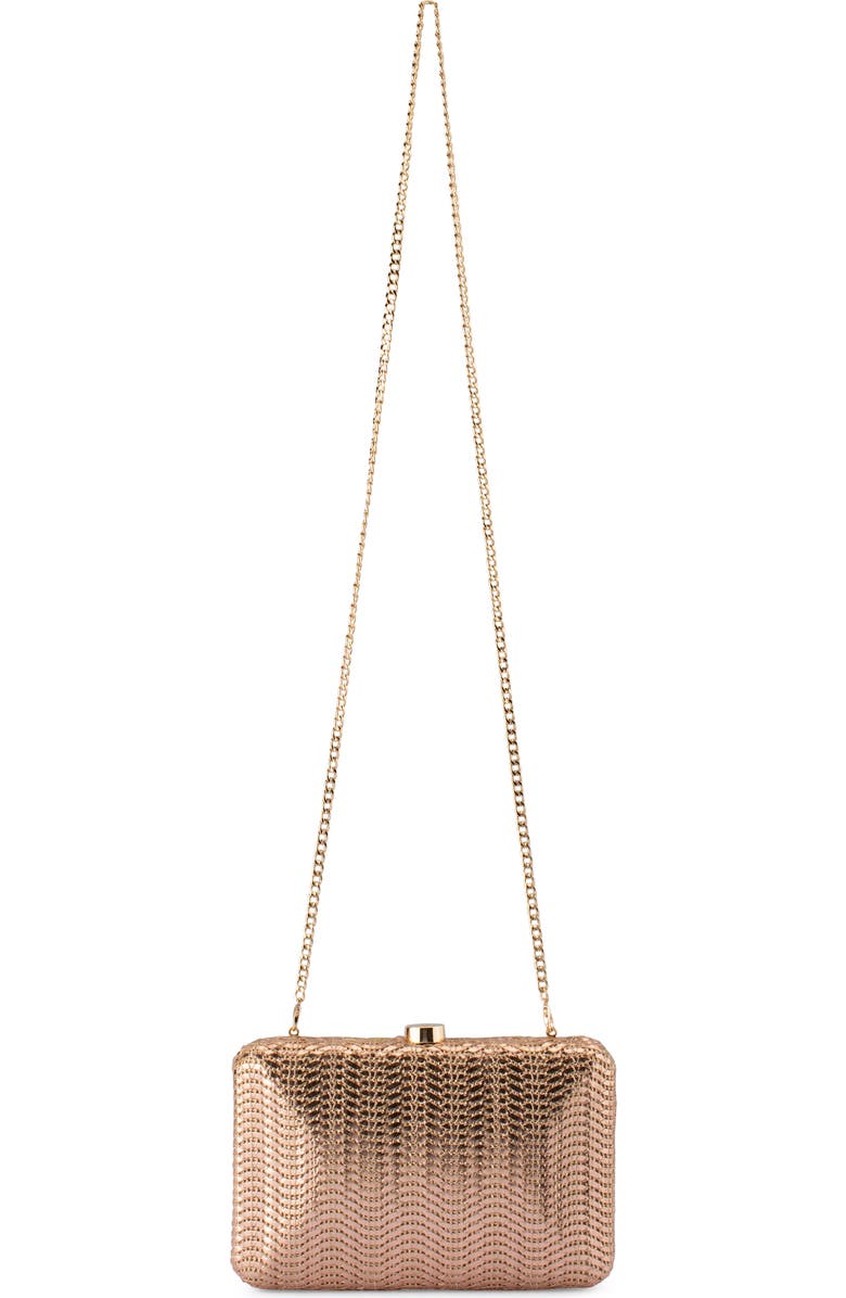 Olga Berg Hannah Textured Faux Leather Clutch, Alternate, color,