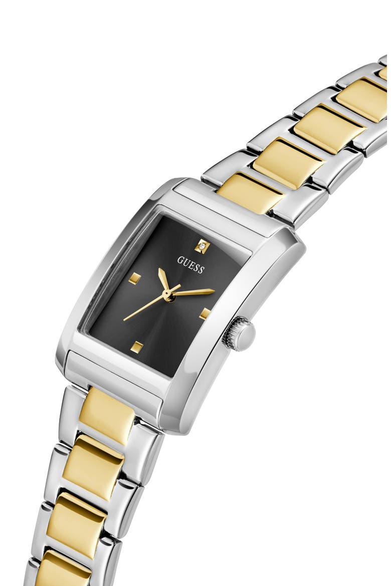 Bonnie Diamond Two-Tone Bracelet Tank Watch, 27mm, Alternate, color, GOLD