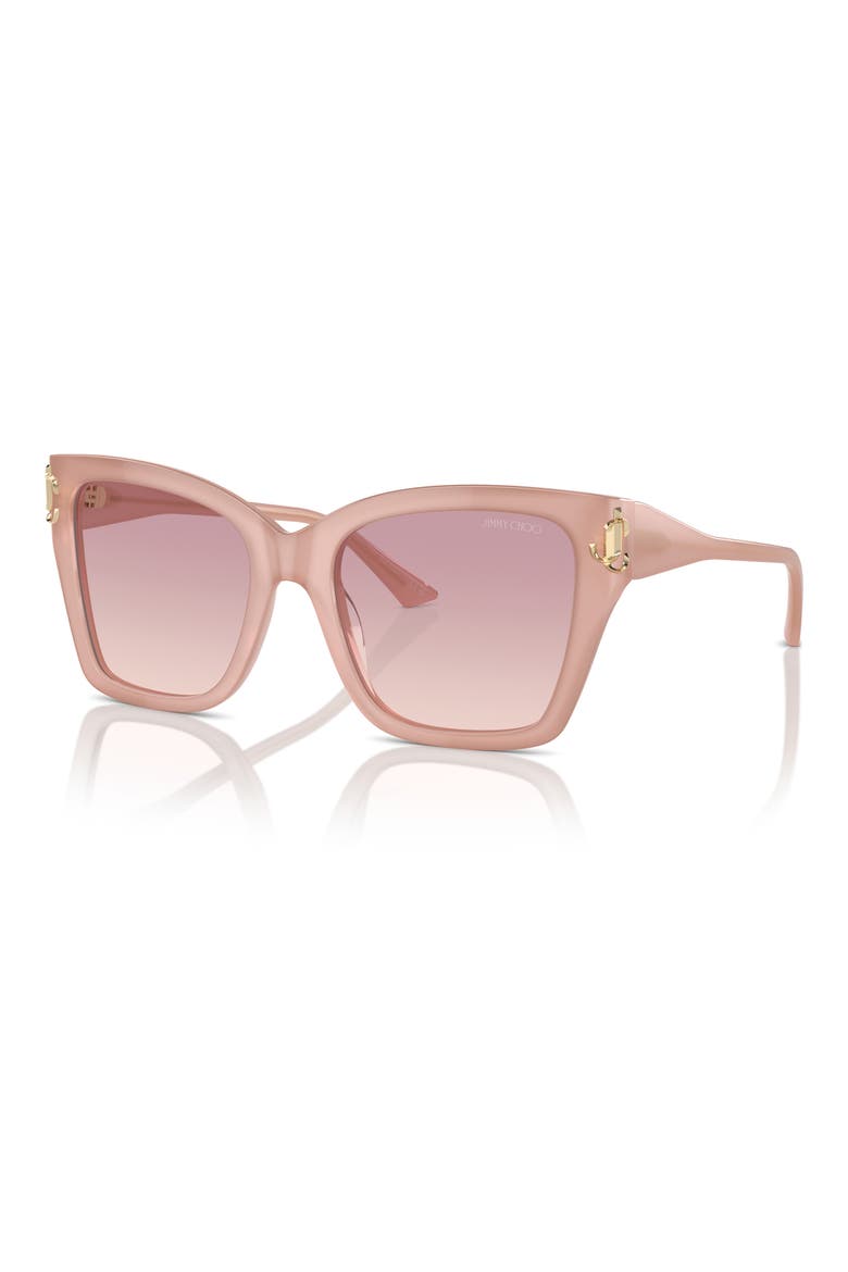 54mm Square Sunglasses, Alternate, color, OPAL PINK / BROWN GRADIENT VIOLET