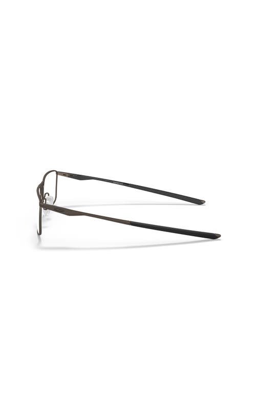 Oakley 55mm Rectangle Optical Glasses In Brown