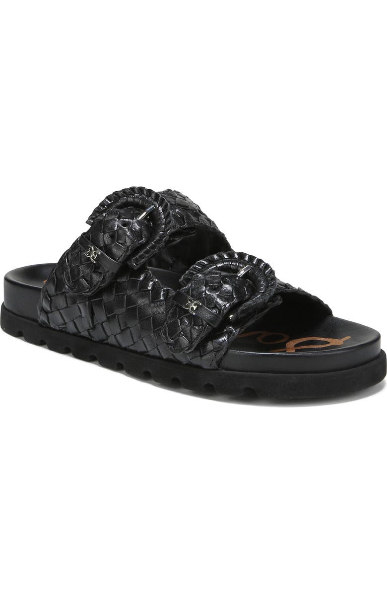 Sam Edelman Tiffanie Woven Two-Strap Sandal, Main, color, Black