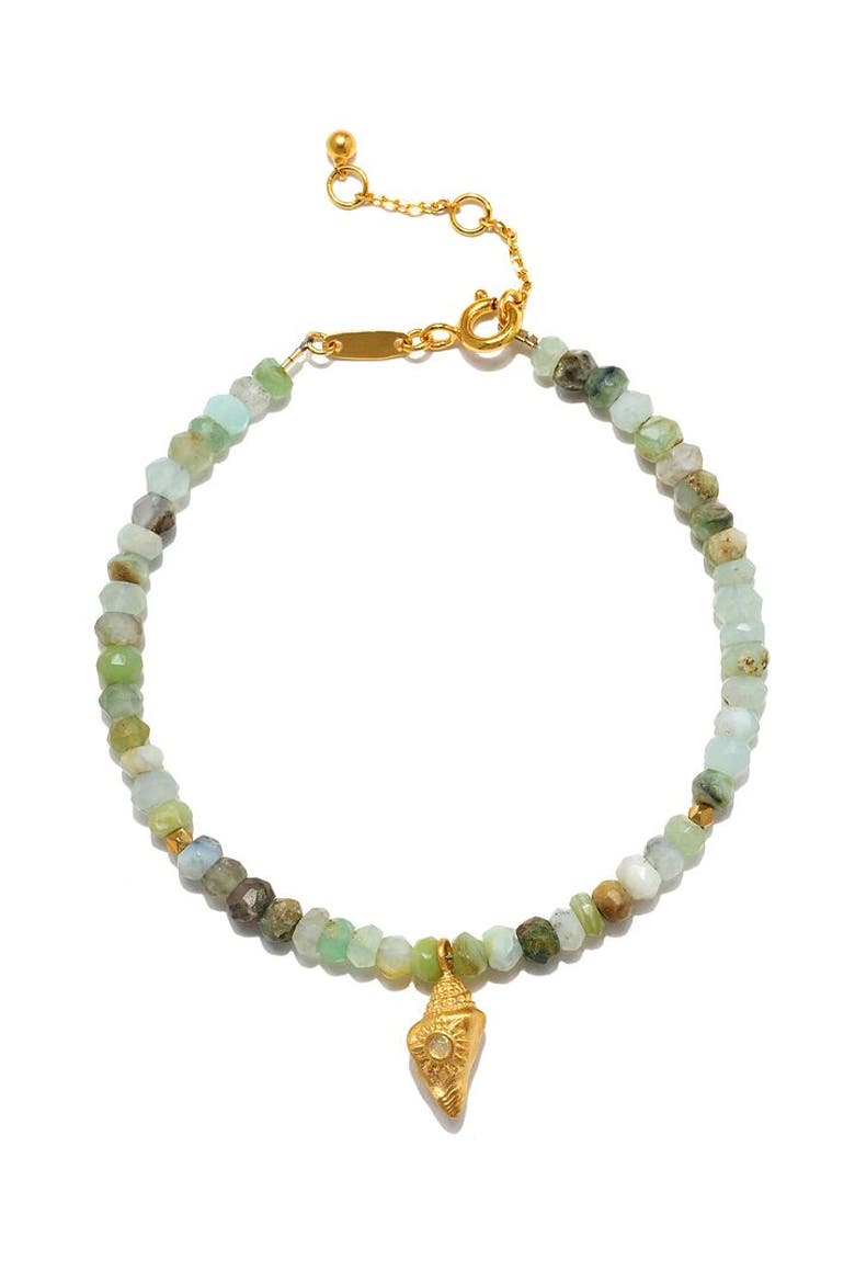 Nurtured by Love Opal Conch Shell Bracelet, Main, color, Green