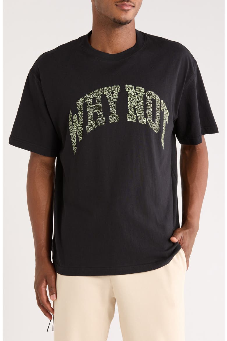 Why Not Oversize Cotton T-Shirt, Main, color, BLACK