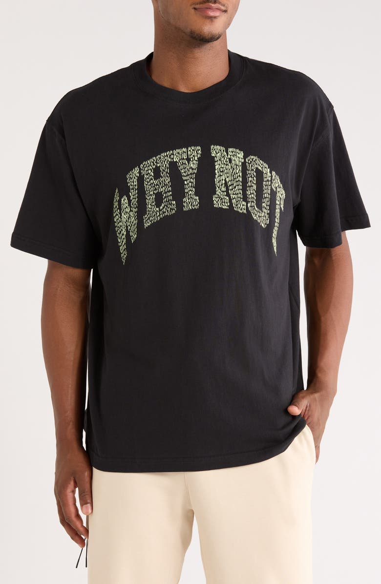 HONOR THE GIFT Why Not Oversize Cotton T-Shirt, Main, color, Black