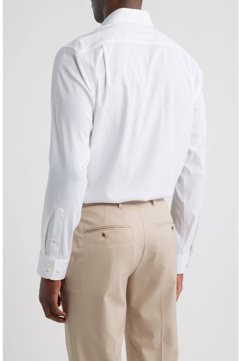 Lima Trim Fit Neat Premium Performance Cotton Blend Twill Dress Shirt, Alternate, color, PURPLE LIMA GEO