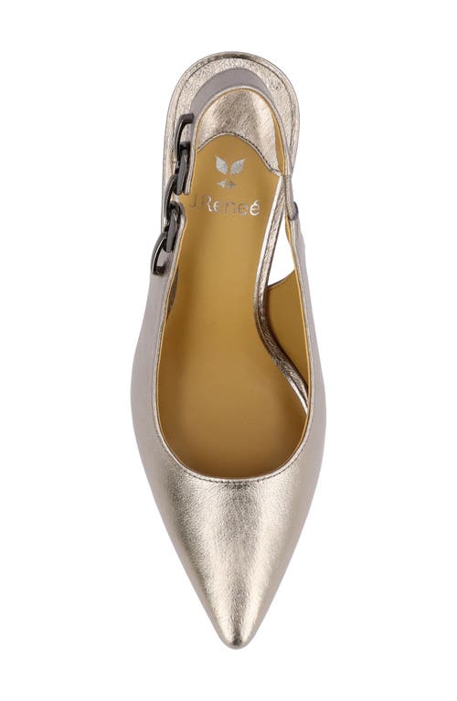 J. Reneé Krissa Slingback Pointed Toe Pump In Silver
