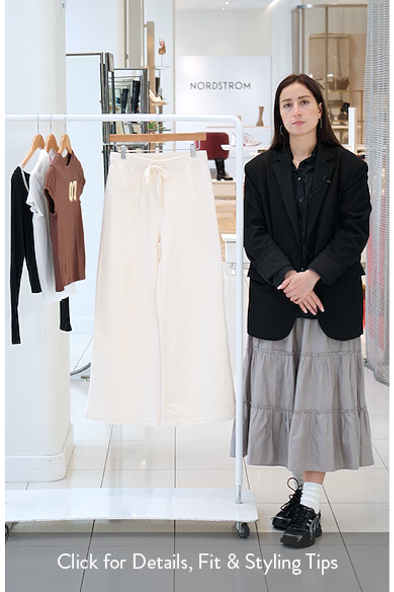 Cotton Blend Wide Leg Lounge Pants video