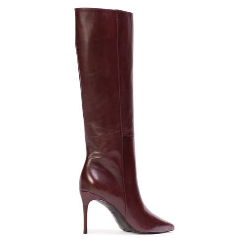 Black Suede Studio Kath Boots 80mm Bordeaux Leather In Burgundy