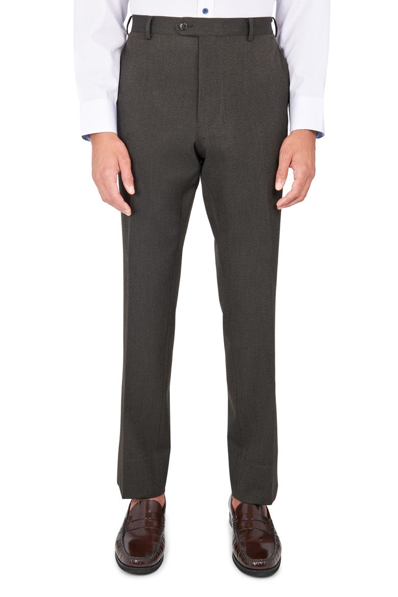 Tailored Slim Fit Textured Suit, Alternate, color, BROWN
