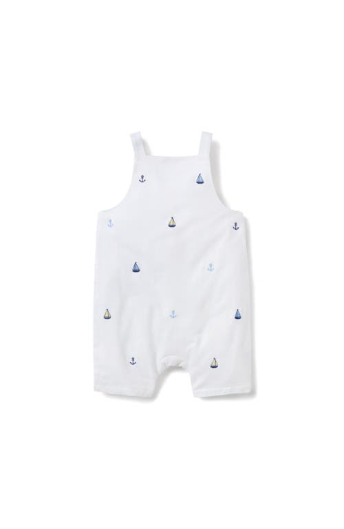 Janie And Jack The Sailboat Overall In White