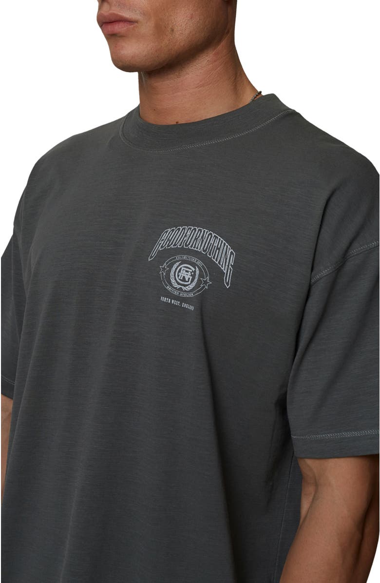 Good For Nothing College Angel Slub T-Shirt, Alternate, color, Grey