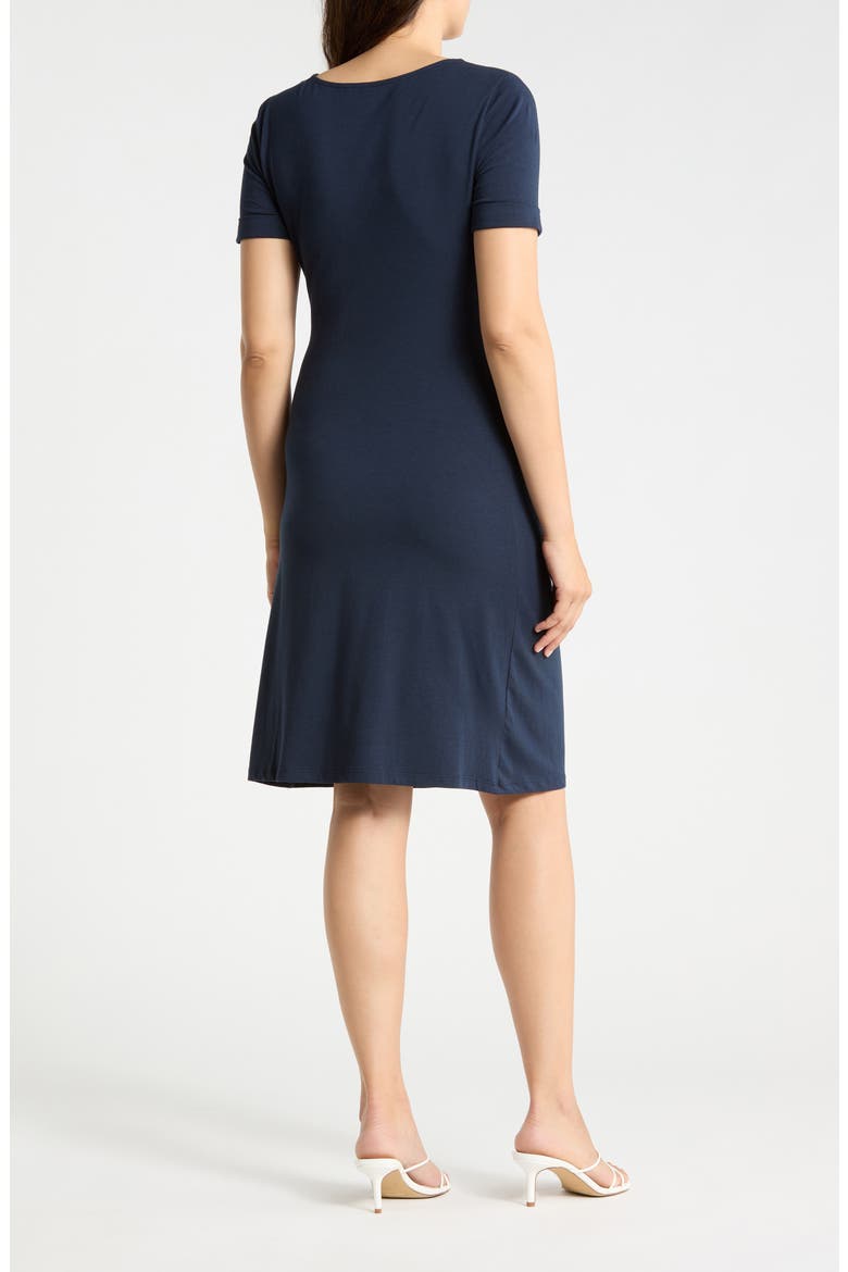 Lenora Side Tie T-Shirt Dress, Alternate, color, NAVY
