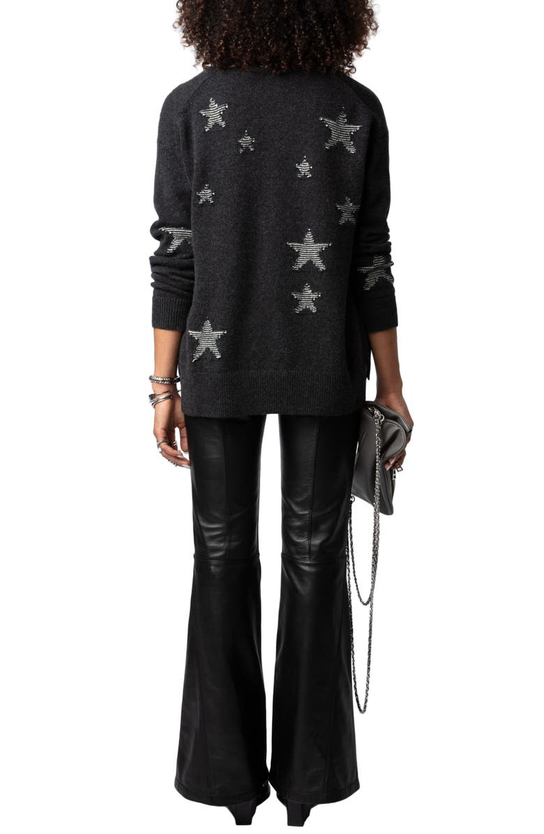 Zadig & Voltaire Mirka Star Cashmere Cardigan, Alternate, color,