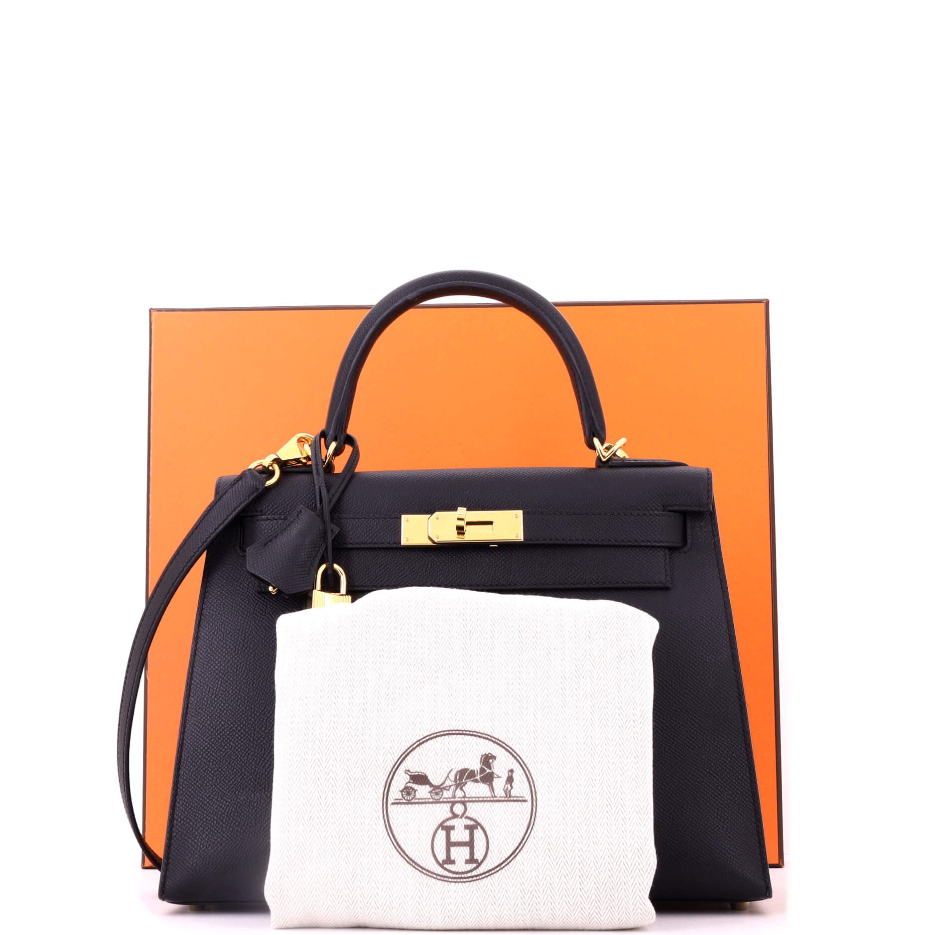 Kelly Handbag Black Epsom with Gold Hardware 28, Alternate, color, Black