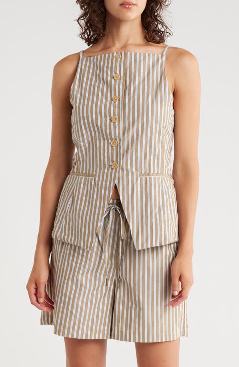 Stripe Spaghetti Strap Vest