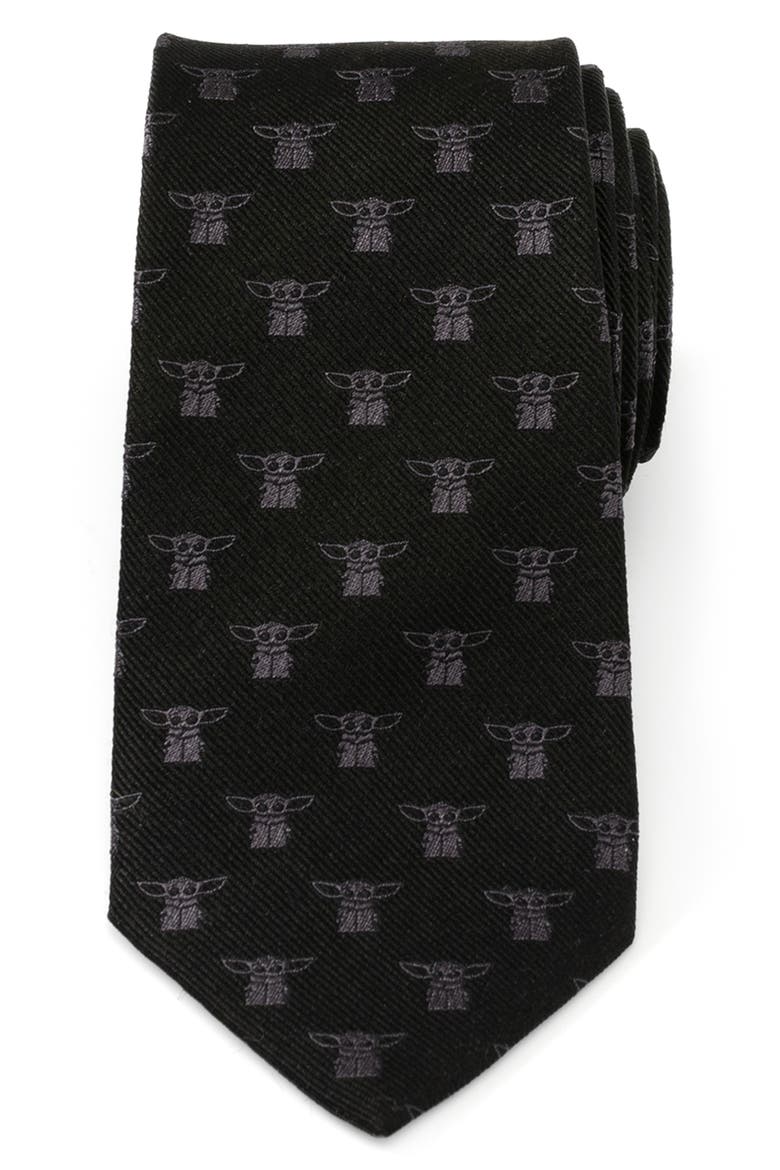 Star Wars™ The Child Silk Tie, Main, color, BLACK