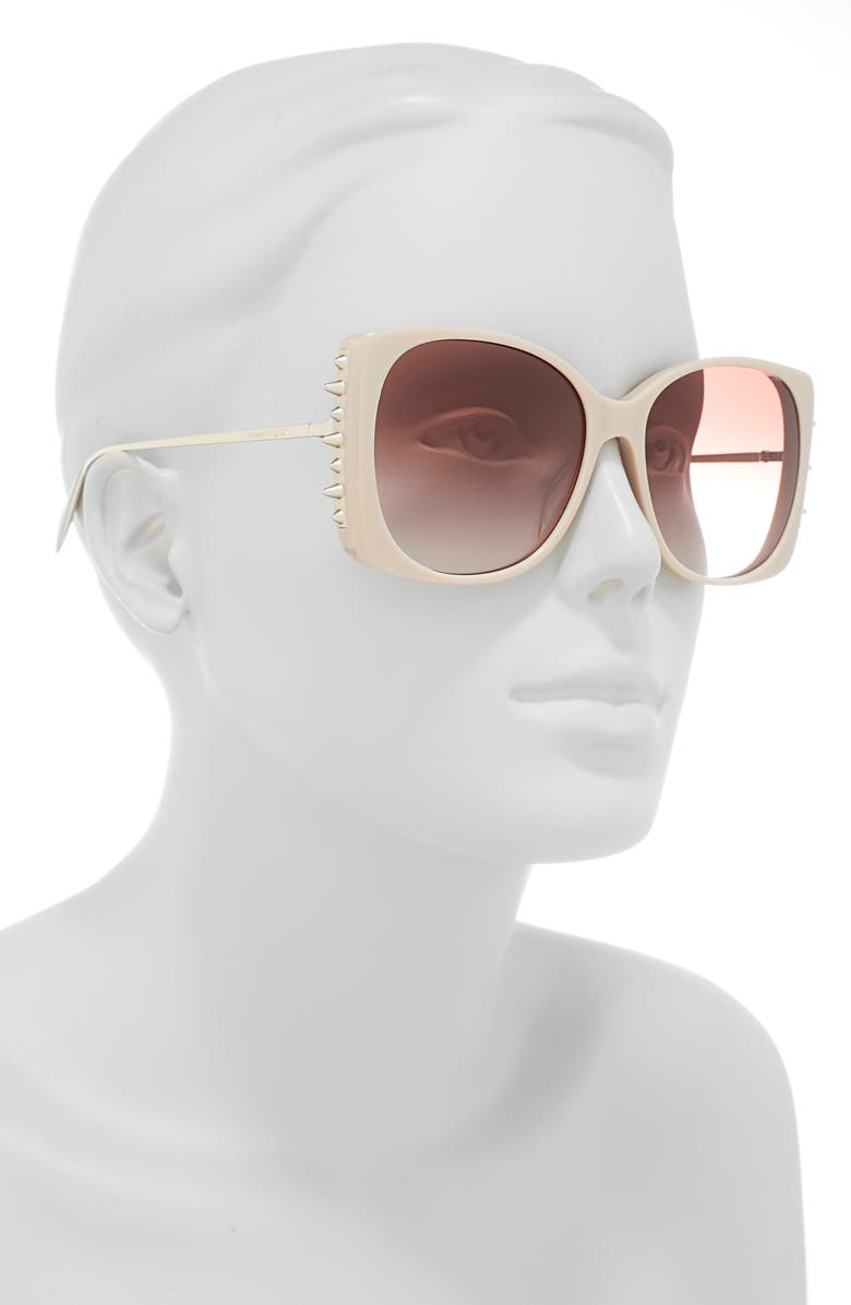 McQueen 59mm Oversize Square Sunglasses, Alternate, color, 