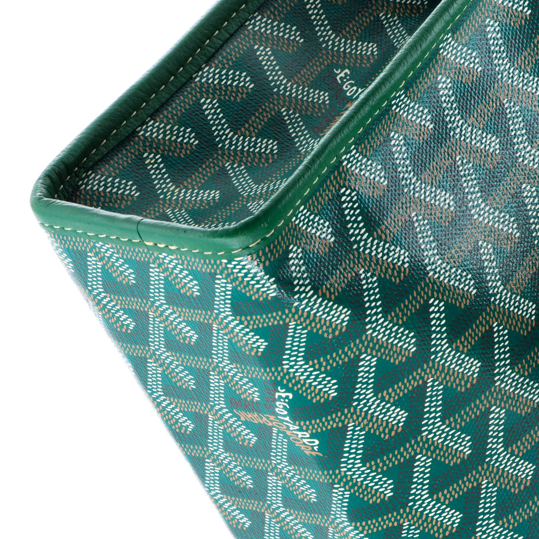 Pre-Owned Goyard Jouvence Toiletry Pouch Coated Canvas GM, Alternate, color, Green
