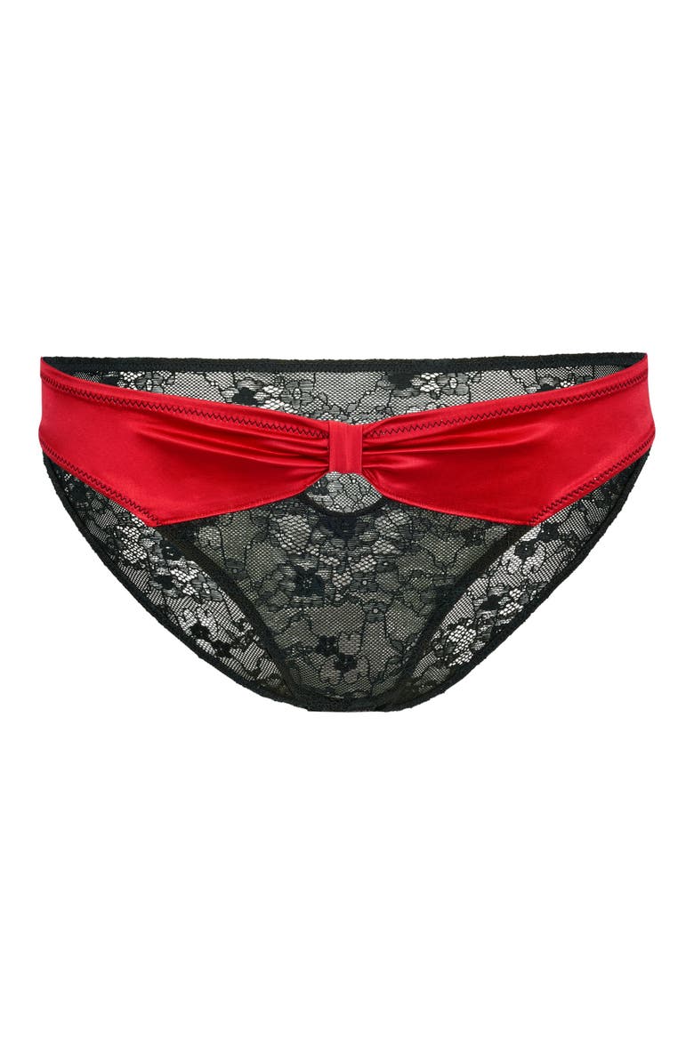Adore Me Eira Bikini Panties, Alternate, color, Dark Red