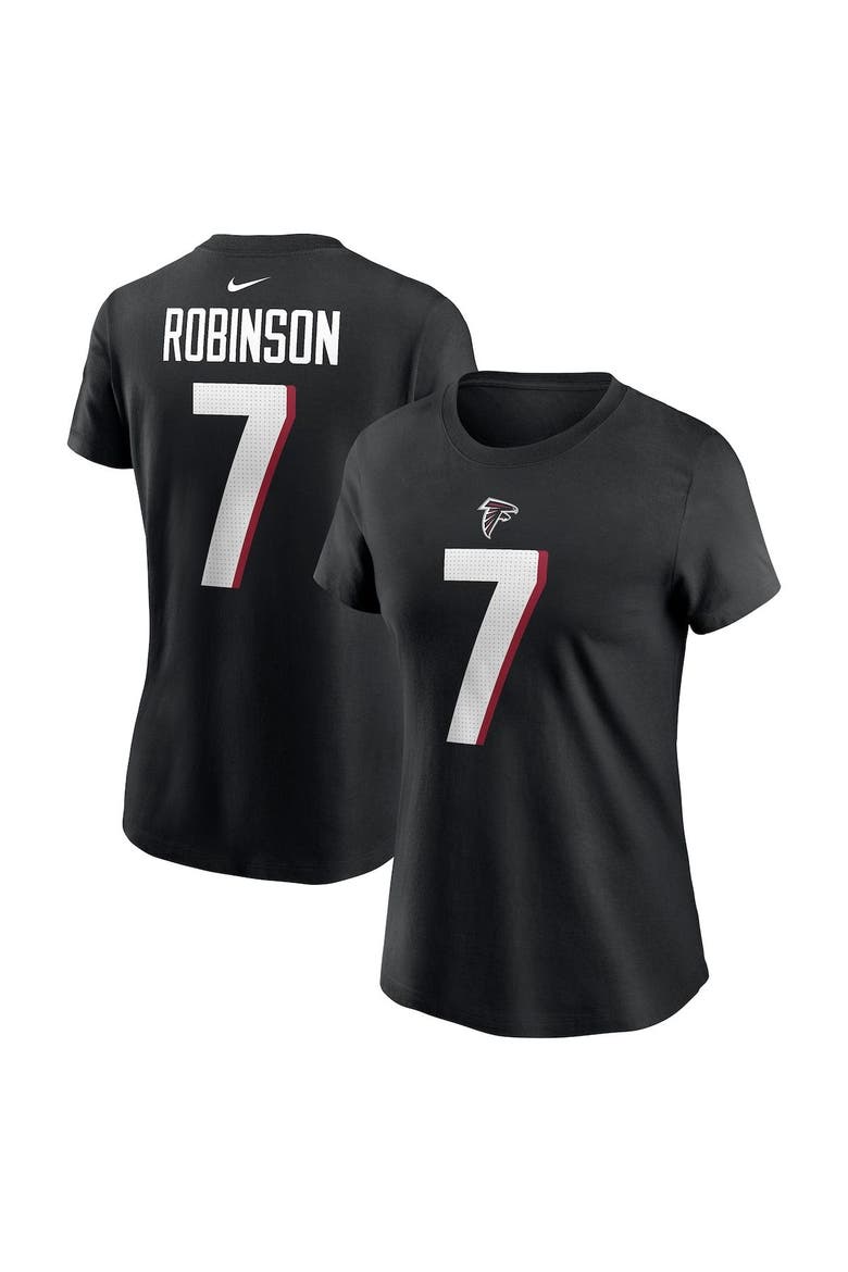 Women's Nike Bijan Robinson Black Atlanta Falcons 2023 NFL Draft First Round Pick Player Name & Number T-Shirt, Main, color, Black