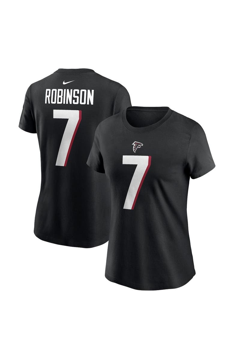 Nike Women's Nike Bijan Robinson Black Atlanta Falcons 2023 NFL Draft First Round Pick Player Name & Number T-Shirt, Main, color, Black