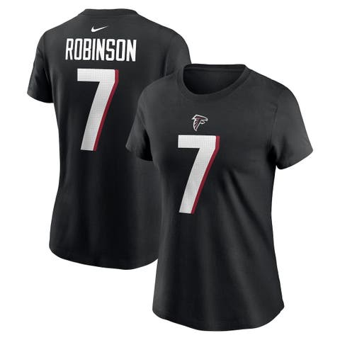 Women's Nike Bijan Robinson Black Atlanta Falcons 2023 NFL Draft First Round Pick Player Name & Number T-Shirt