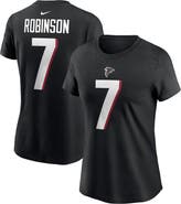 Nike Women's Nike Bijan Robinson Black Atlanta Falcons 2023 NFL Draft First Round Pick Player Name & Number T-Shirt