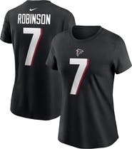 Nike Women's Nike Bijan Robinson Black Atlanta Falcons 2023 NFL Draft First Round Pick Player Name & Number T-Shirt