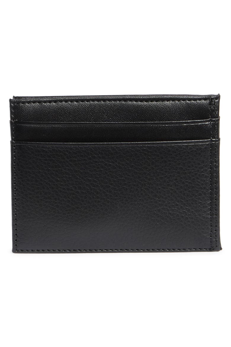 Embossed Logo Card Case, Alternate, color, BLACK