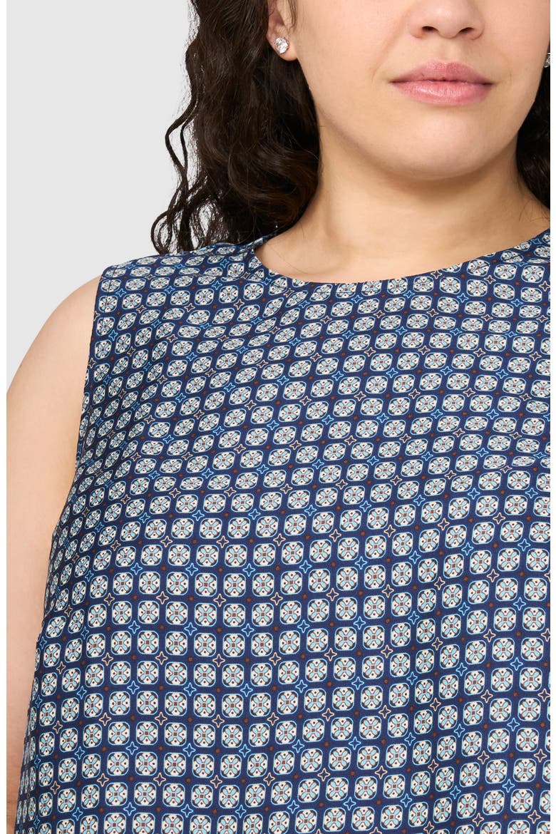 Medallion Print Tank, Alternate, color, CLASSIC NAVY