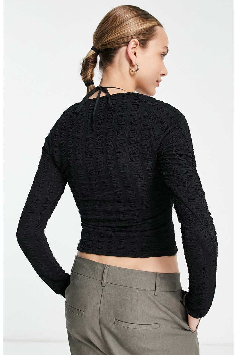 Ruched Long Sleeve Top, Alternate, color, STONE