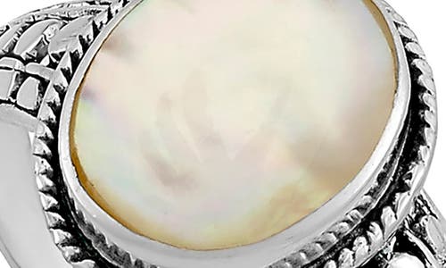 Samuel B. Oval Stone Ring In White