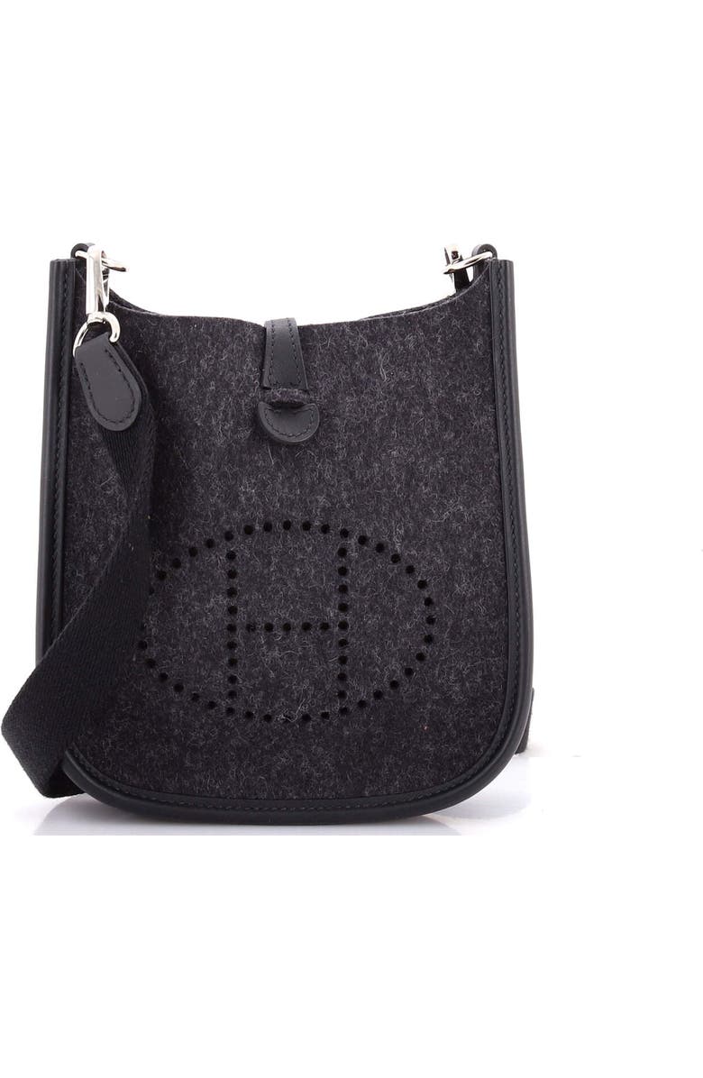 Pre-Owned Hermes Evelyne Bag Gen III Felt TPM, Main, color, Noir