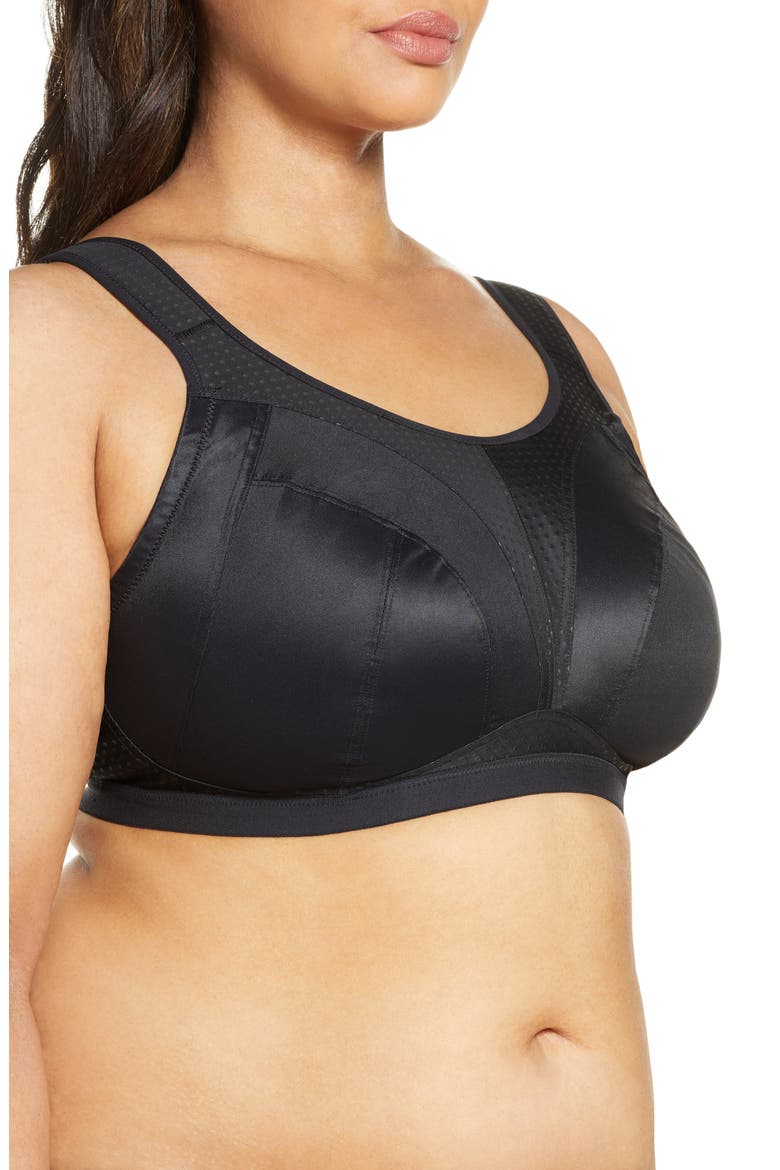 Dynamic Wireless Soft Cup Sports Bra, Alternate, color, JET