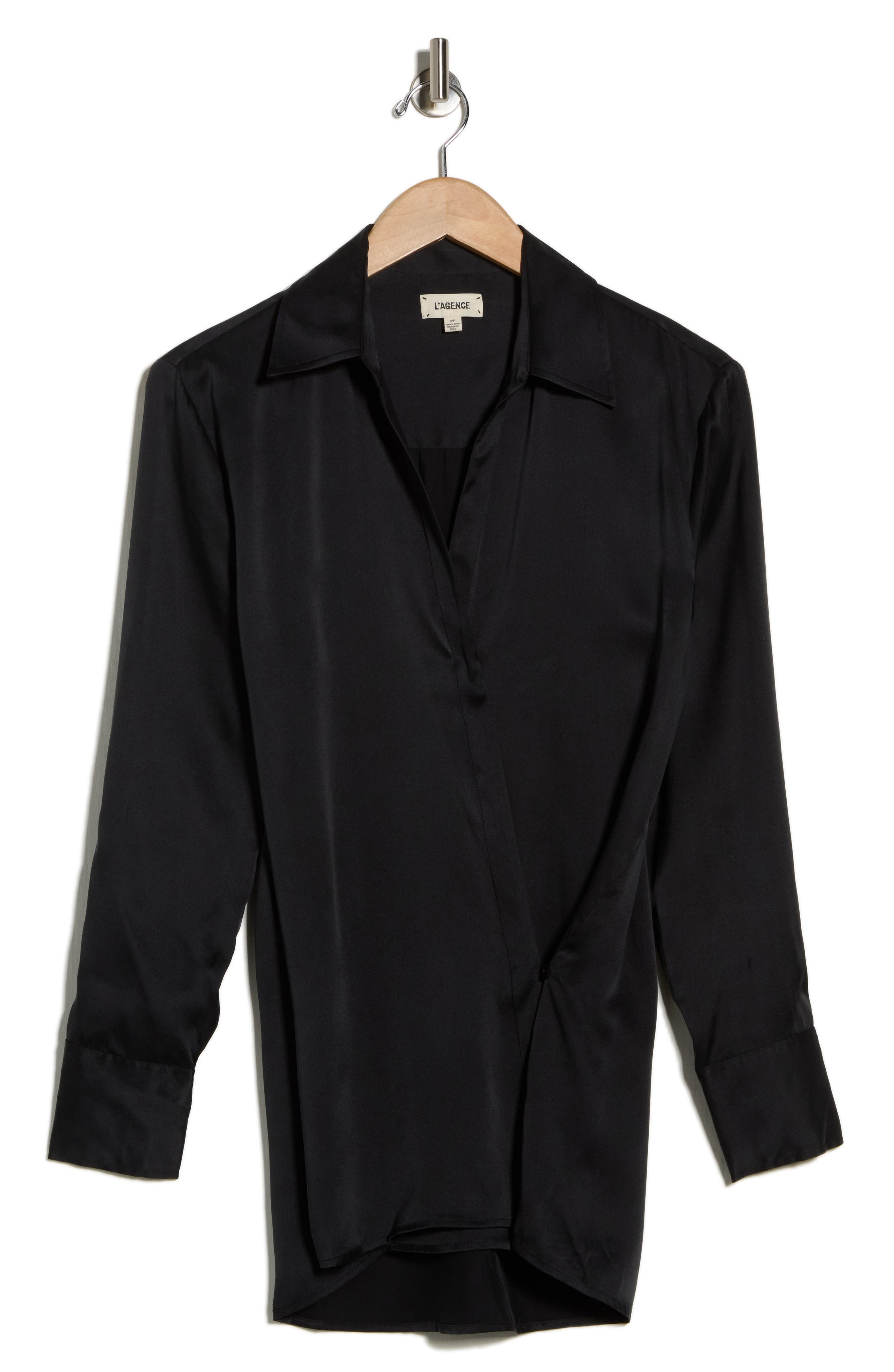 Sora Long Sleeve Silk Wrap Top (Women) | Nordstromrack