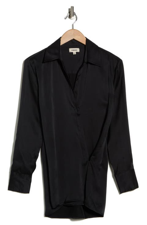 Sora Long Sleeve Silk Wrap Top