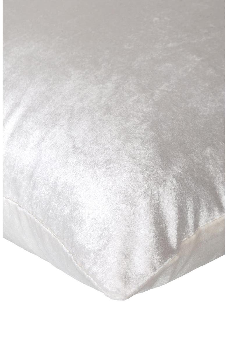 Velvet Throw Pillow, Alternate, color, WHITE