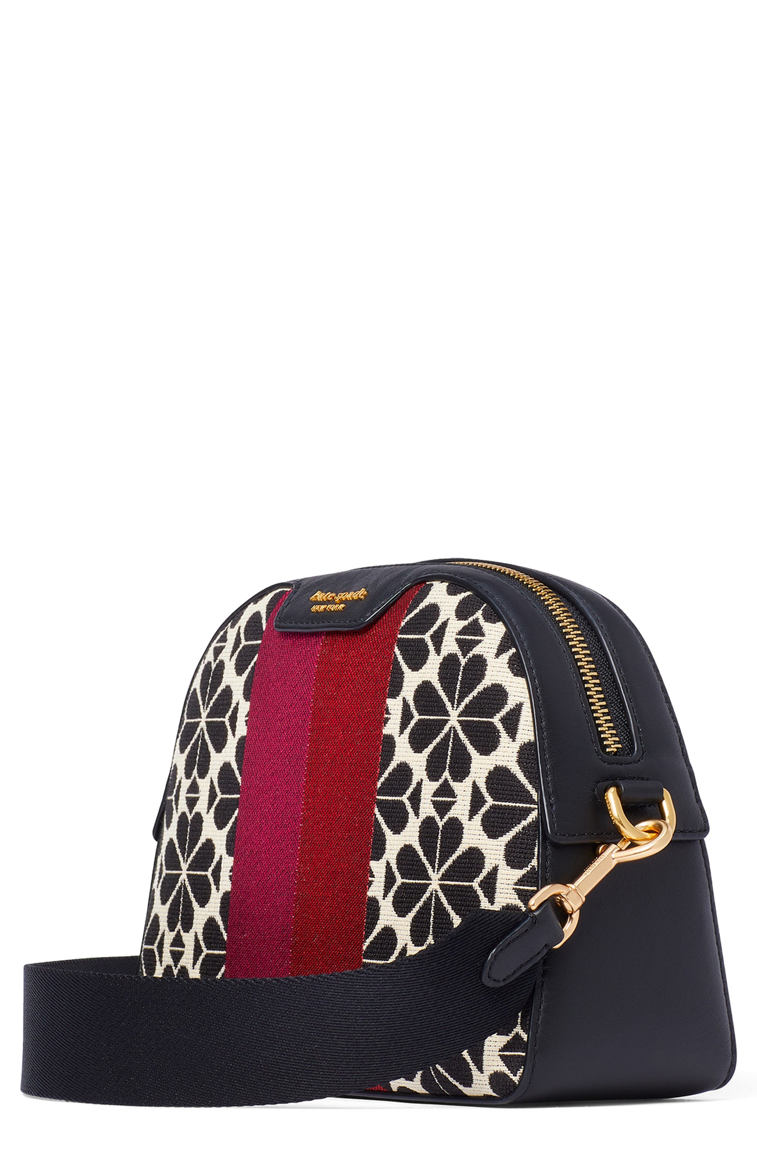 Kate Spade New York spade flower jacquard stripe crossbody bag, Alternate, color, 