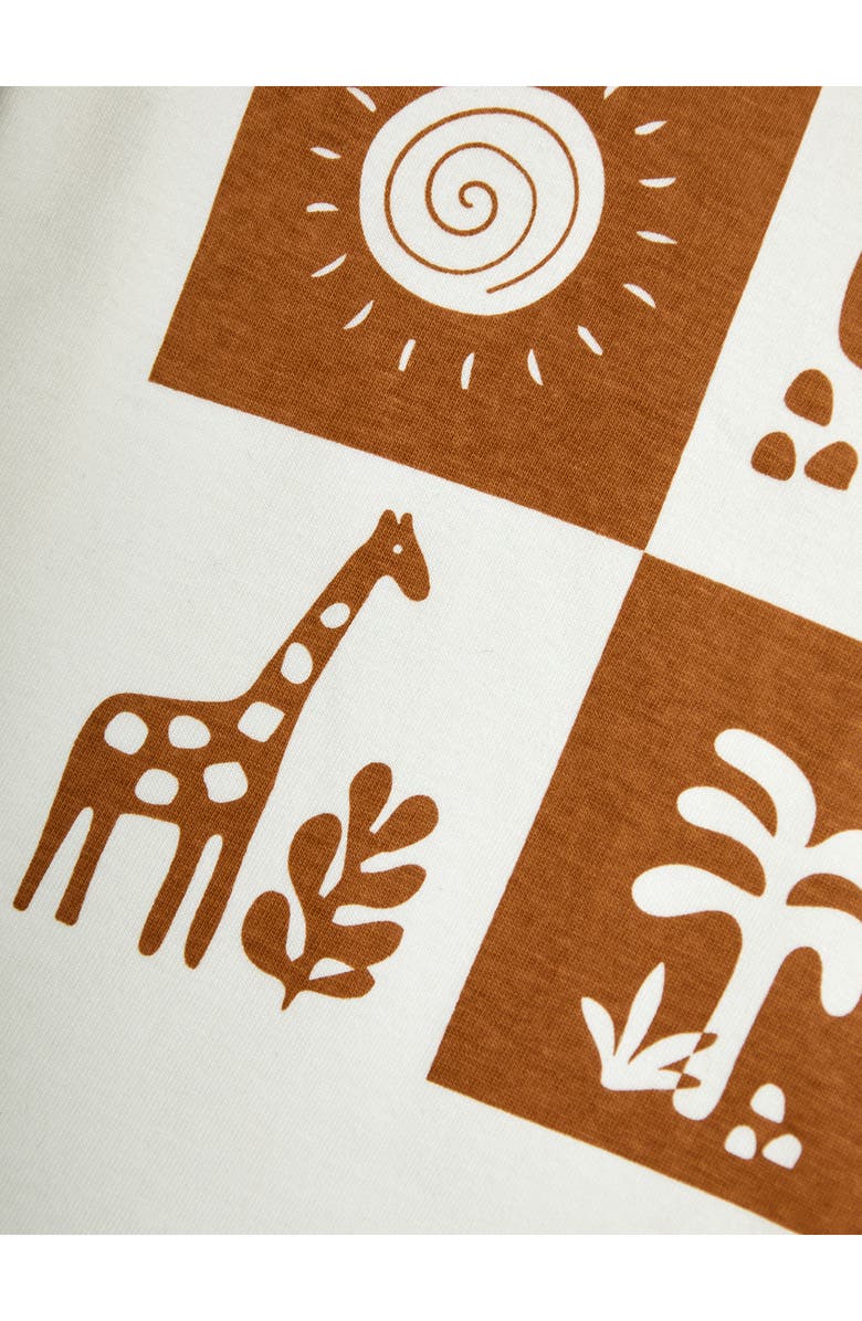 JOJO MAMAN BEBE Graphic T-Shirt & Stripe Shorts Set, Alternate, color, Ecru