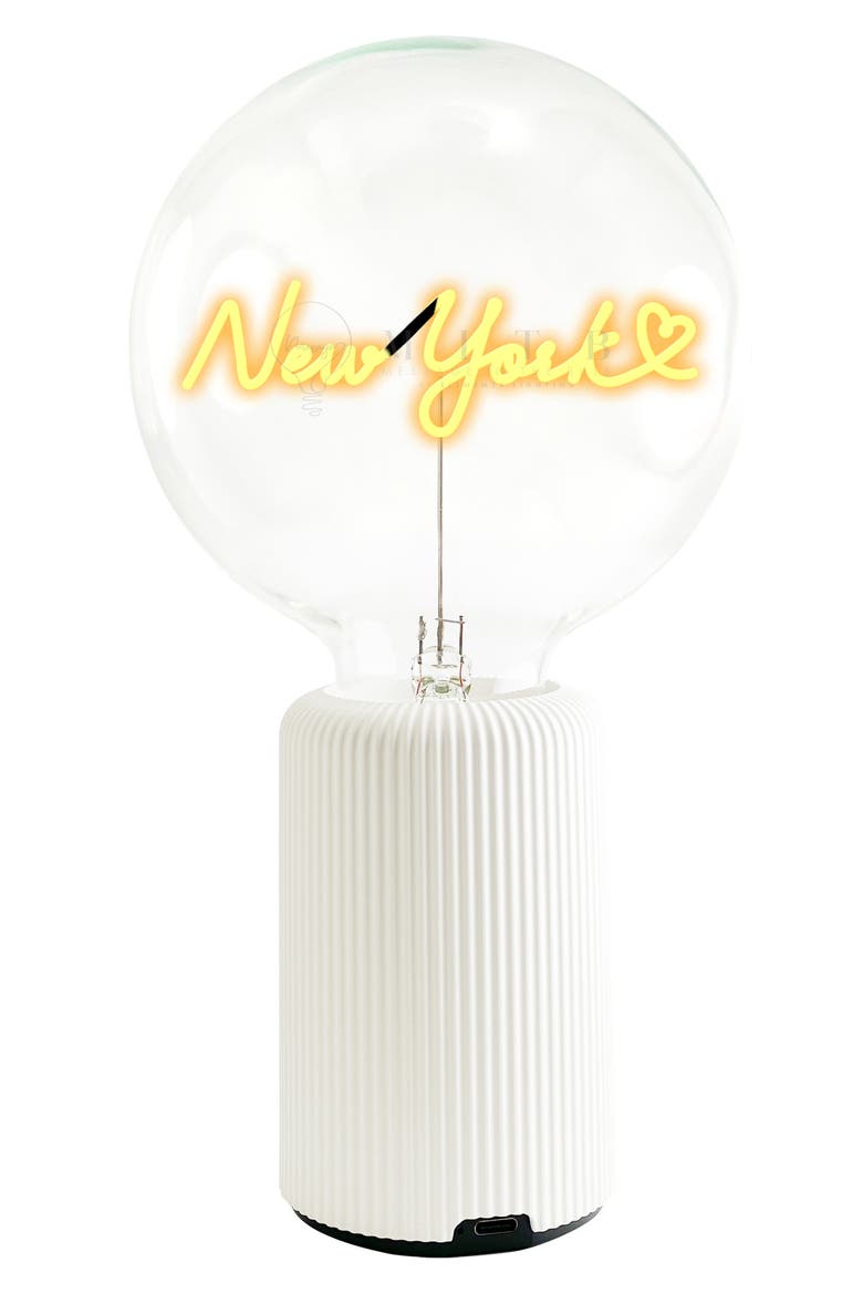 New York Bulb Portable Table Lamp, Main, color, LOVE NEW YORK