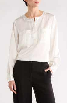 FRAME The Henley Crewneck Top