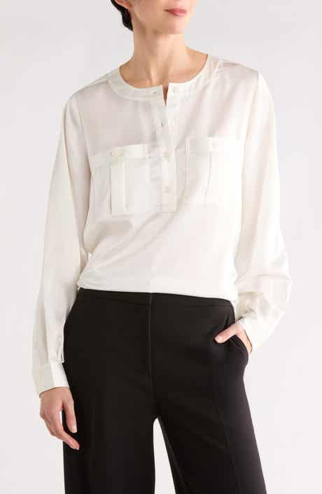 FRAME The Henley Crewneck Top