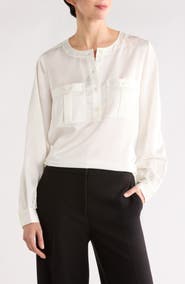 FRAME The Henley Crewneck Top