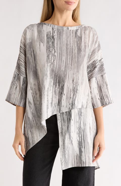 Uneven Hem Tunic Shirt
