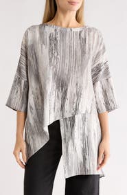 PATRIZIA LUCA Uneven Hem Tunic Shirt