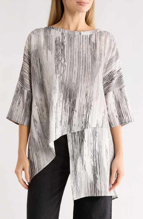 PATRIZIA LUCA Uneven Hem Tunic Shirt